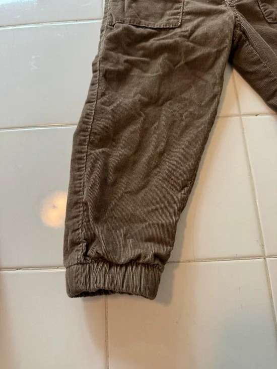 Toddler Boys 2T/3T Corduroy Lined Pants Lot OshKosh B'gosh Overall Joggers Tan - Picture 4 of 15